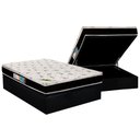 Ver imagem 1 de Cama Box Baú Casal: Colchão Ortopédico Luckspuma D33 / AG65 Aspen Super Firme + Base CRC Suede Black