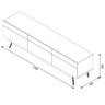 Rack Bancada para TV até 60 Polegadas 3 Gavetas Classic I04 Off White/Freijó - Mpozenato - 5