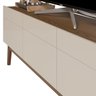 Rack Bancada para TV até 60 Polegadas 3 Gavetas Classic I04 Off White/Freijó - Mpozenato - 3