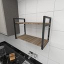 Ver imagem 1 de Prateleira Industrial para Cozinha - Aço Preto - 30cm - Modelo Ind01