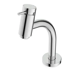 Torneira para Banheiro de Mesa Bica Baixa Basic Celite Cinza/Cromado - 4 Torneira para Banheiro de Mesa Bica Baixa Basic Celite Cinza/Cromado - 4