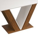 Ver imagem 5 de Mesa de Jantar Retangular Tampo Chanfrado Curvo Rute DJ Móveis Freijó/Off White