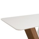 Ver imagem 3 de Mesa de Jantar Retangular Tampo Chanfrado Curvo Rute DJ Móveis Freijó/Off White