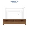 Rack para Tv até 72 Polegadas 180cm 100% Mdf Yucca CabeCasa MadeiraOriginals - 5