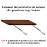 Kit 3 Prateleiras Amadeirada de Mdf 60x20 Suporte Invisível Arte na Arte Prateleira Amadeirada Supor - 3