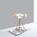 Ver imagem 4 de Telescópio Luneta Decorativo em Cristal com Base Dourada e Design Luxo - 38cm