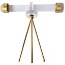 Ver imagem 7 de Telescópio Luneta Decorativo em Cristal com Base Dourada e Design Luxo - 38cm