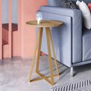 Ver imagem 1 de Mesa Lateral de Apoio com Pés Metálicos 40x40cm 27939 Artesano - Hanover/dourado