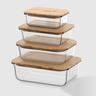 Conjunto de 04 Potes de Vidro Conserve It Bamboo Invicta - 5