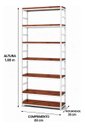 Ver imagem 4 de Estante Multiuso Organizador Livreiro Estilo Industrial 180x80 Branco Mogno