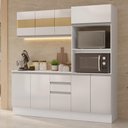 Ver imagem 1 de Armário de Cozinha Completa 100% Mdf 190cm Smart Branco Brilhante Madesa 01 Branco