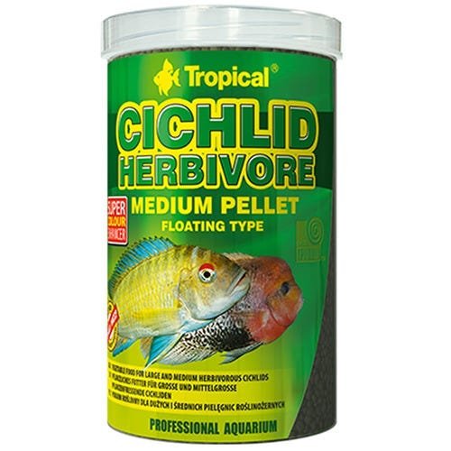 TROPICAL CICHLID HERBIVORE MEDIUM PELLET 180G - ( TROPICAL CICLIDEOS HERBIVOROS )