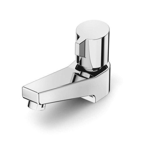 Torneira para Banheiro de Mesa Bica Baixa Fit Celite Cinza/Cromado