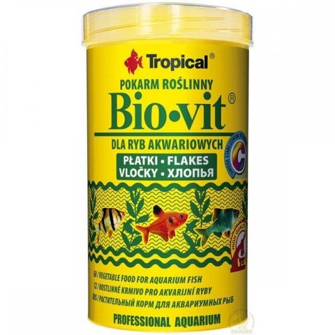 Tropical Bio-Vit Flakes 100G - Ração em Flocos para Peixes - Un
