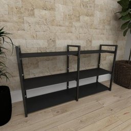 Mini Estante Industrial para Escritório - Aço Preto - 30cm - Modelo Ind11pep - 1