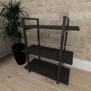 Ver imagem 1 de Mini Estante Industrial para Escritório - Aço Preto - 30cm - Modelo Ind09pep
