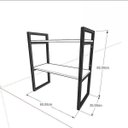 Ver imagem 2 de Mini Estante Industrial para Escritório - Aço Preto - 30cm - Modelo Ind08pep