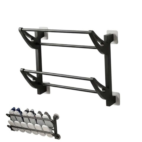 Suporte Organizador Sapatos Toalhas Sandalias Parede Banheiro Quarto Closet Lavanderia Sala Casa Mul