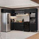 Ver imagem 1 de Armário de Cozinha Completa de Canto 465 Cm Preto Nice Madesa 09 Preto