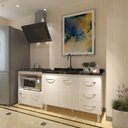Ver imagem 5 de Balcão Armário Cozinha Gabinete de Pia 120 Cm Bruna e Balcão para Fogão Cooktop 5 e Forno Bocas