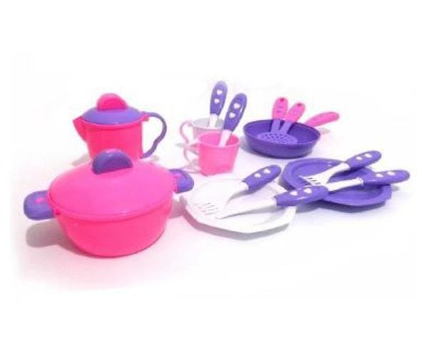 Panelinhas De Brinquedo Kit Cozinha Calesita Rosa - 1