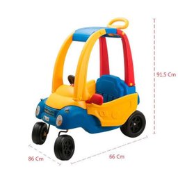 Carrinho Infantil Alça Empurrador Passeio Velotrol Super Pop - 3