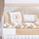 Ver imagem 2 de Kit Berço Trança Completo Urso Teddy Bege 12 Peças