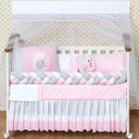 Ver imagem 1 de Kit Berço Bebê Trançado Elefantinho Rosa Menina 13 Peças