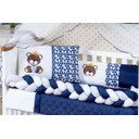 Ver imagem 3 de Jogo Protetor De Berço Menino 11 Peças Marinho