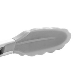 Pinça de Silicone com Cabo de Aço Inox Cinza 28,5cm - Lyor - 4