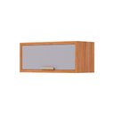 Ver imagem 1 de Armário Aéreo Cozinha Modulado Esplendida Geladeira C/ 1 Portas Basculante 80cm Cinamomo/platina