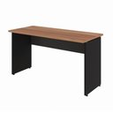 Ver imagem 4 de Escrivaninha Retangular F5 Office Moderno sem Gavetas MDP 135cm Nogal com Preto