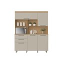 Ver imagem 5 de Kit de Cozinha Compacta Nobreza C- 5 Portas e 2 Gavetas 160cm Carvalho-cinza - Nesher