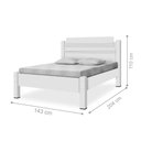 Ver imagem 2 de Cama Casal com Cabeceira Nexus MDF-MDP Branco 143cm Casah