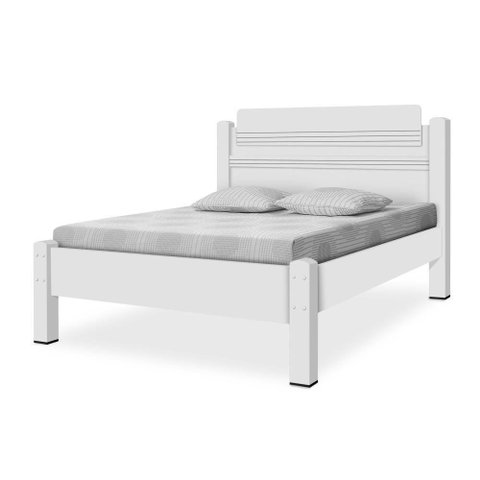 Cama Casal com Cabeceira Nexus MDF-MDP Branco 143cm Casah