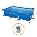 Ver imagem 1 de Piscina Estrutural Retangular 2.282 Litros Com Filtro Intex - 110v