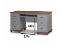 Ver imagem 3 de Escrivaninha Linz 6 Gavetas 80 X 176 X 50 Cm (a X L X P)