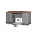 Ver imagem 3 de Escrivaninha Linz 6 Gavetas 80 X 176 X 50 Cm (a X L X P)