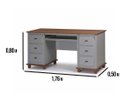 Ver imagem 4 de Escrivaninha Linz 6 Gavetas 80 X 176 X 50 Cm (a X L X P)