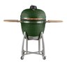 Churrasqueira Kamado Ultra da Rasco Verde C/ Grelha Aço Inox, Suporte e Mesas. Serve até 20 - 1