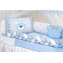 Ver imagem 6 de Kit Berço Trança Completo Baby Azul 12 Peças