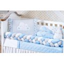 Ver imagem 3 de Kit de Berço Menino 14 peças Trança Nuvem Com Travesseiro