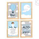 Ver imagem 4 de 4 Quadros Decoração Quarto Menino Nuvem e Balão Santo Anjo:branca