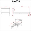 Ver imagem 2 de Cama De Solteiro com Cabeceira com Detalhe Ripado Branco: Branco