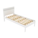 Ver imagem 4 de Cama De Solteiro com Cabeceira com Detalhe Ripado Branco: Branco