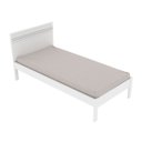 Ver imagem 3 de Cama De Solteiro com Cabeceira com Detalhe Ripado Branco: Branco
