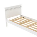 Ver imagem 5 de Cama De Solteiro com Cabeceira com Detalhe Ripado Branco: Branco