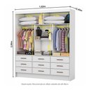 Ver imagem 4 de Closet Casal Sevilha 9 Gavetas Mdp Carioca Móveis