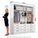 Ver imagem 3 de Closet Casal Sevilha 9 Gavetas Mdp Carioca Móveis