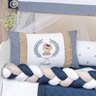 Kit Berço Trança Completo Urso Teddy Azul Marinho 12 Peças - 4